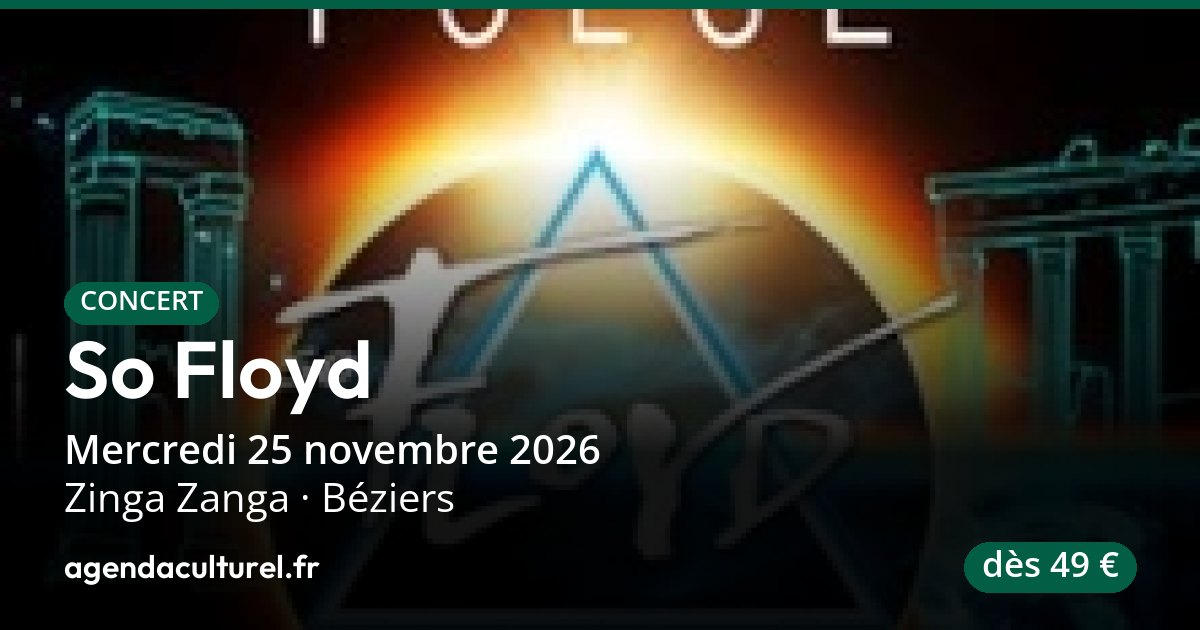 Concert So Floyd à Béziers, 25 novembre 2026