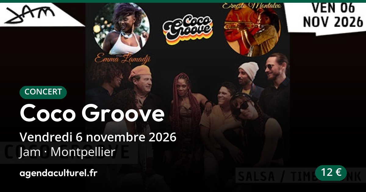 Coco Groove à Montpellier le 6 novembre 2026, concert