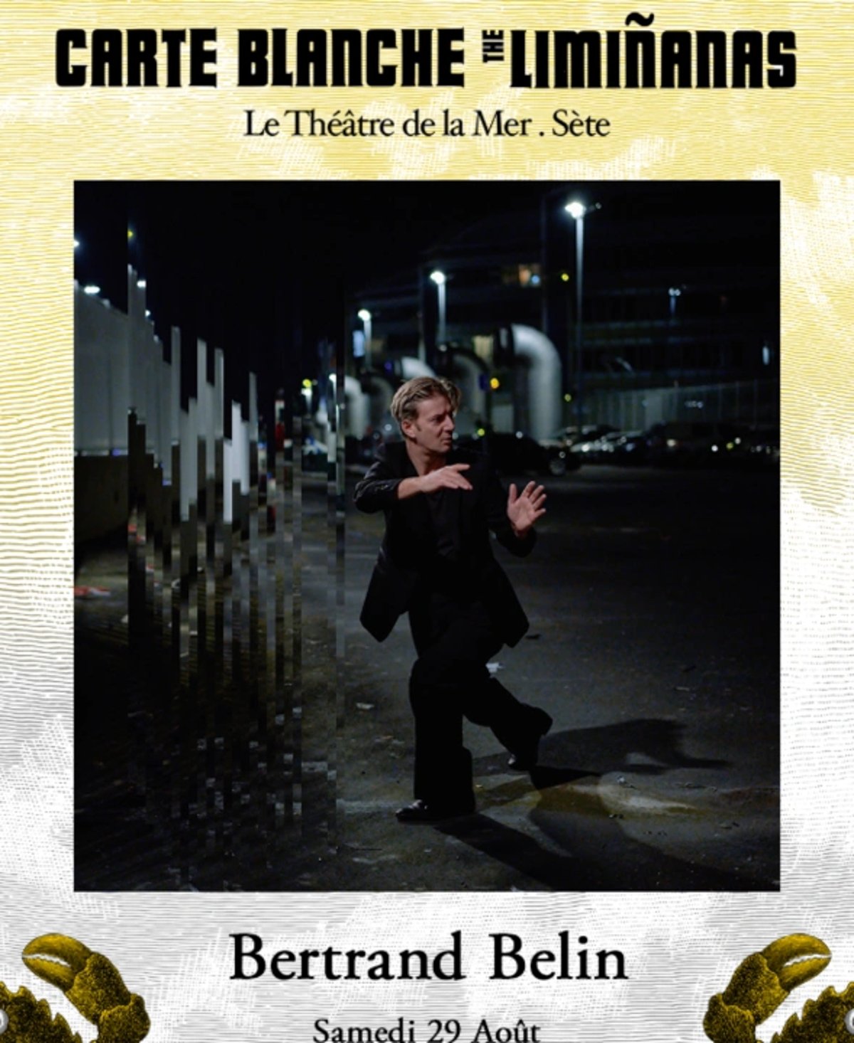 Concert pop Bertrand Belin & Laurent Garnier à Sète — 29 août 2026