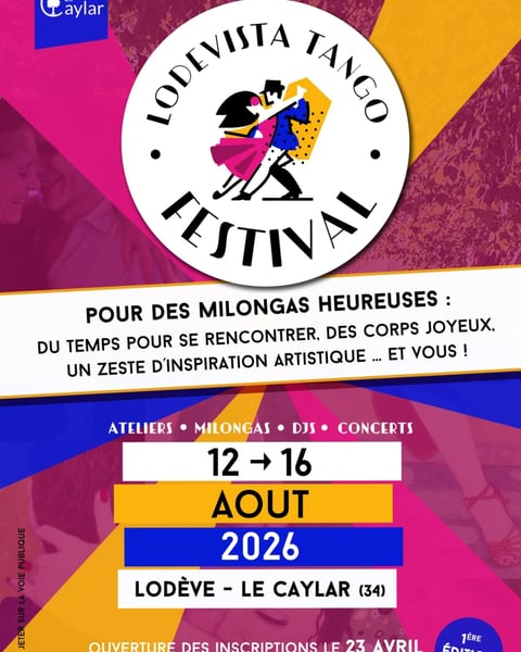 Lodevista Tango Festival affiche 2026