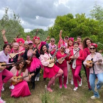 Les Flamingos du Ukulélé Club de Montpellier en fête