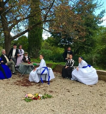 Reconstitution du tableau de Frédéric Bazille "La réunion de Famille"