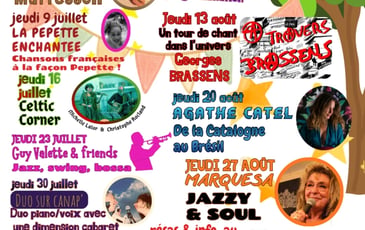 Soirées Live Music Juillet et Août