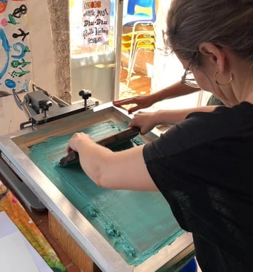 Démonstration de sérigraphie