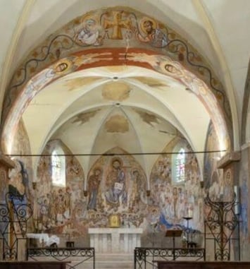 Visite de l'église et des fresques de Nicolaï Greschny