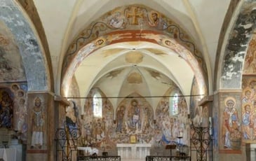 Visite de l'église et des fresques de Nicolaï Greschny