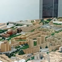 Maquette monumentale de Montpellier aux Échelles de la ville