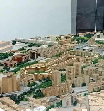 Maquette monumentale de Montpellier aux Échelles de la ville