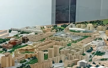 Maquette monumentale de Montpellier aux Échelles de la ville