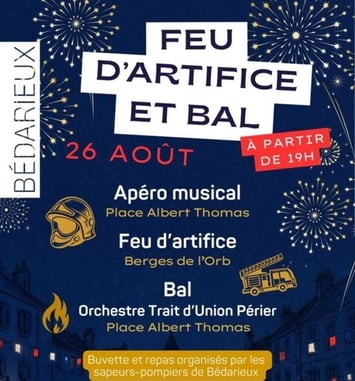 Feu d'artifice et bal