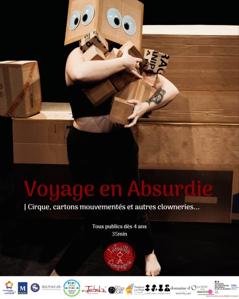 Voyage en Absurdie, Cirque, cartons mouvementés et autres clowneries (à partir de 4 ans et tout public)