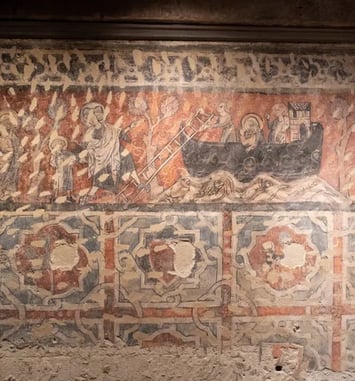 Visite guidée de peintures murales du XIIIe siècle