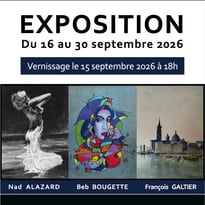 Vernissage et exposition de peinture de François, Nad & Beb