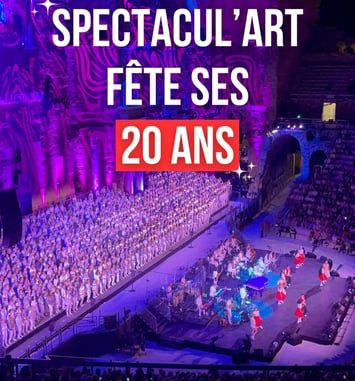 Dans le Chœur de Céline, avec 300 choristes, direction artistique Vincent Fuchs