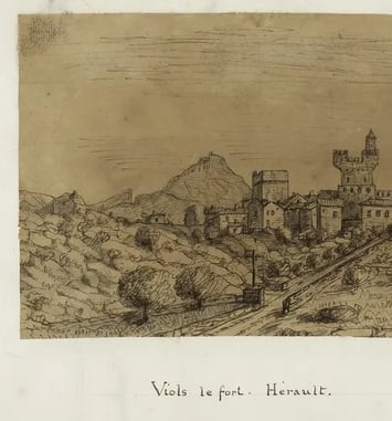 Paysages violiens à travers les siècles : exposition de reproductions grand format de différentes vues du village