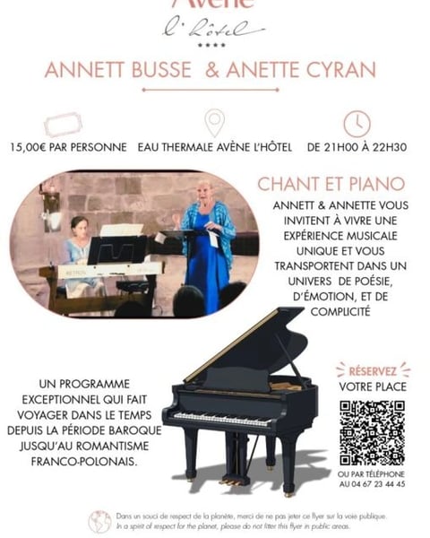 Récital de piano et chant par Annett Busse et Anette Cyran