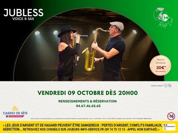 Soirée Resto Live avec le Duo Jubless Voice et Sax