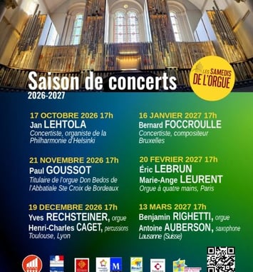 Saison de concerts d'orgue 2026 et 2027