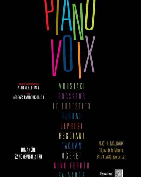 Georges Pamboutzoglou et Vincent Hoefman, piano-voix