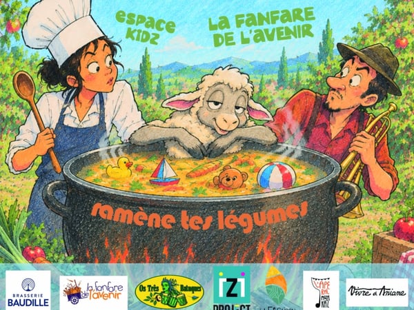 Batucada et fanfare à la Soupe Party d'IZI