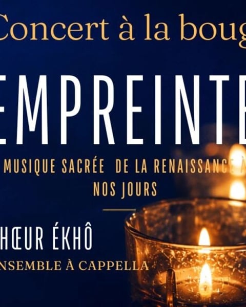 Empreinte, concert à la bougie du chœur Ékhô