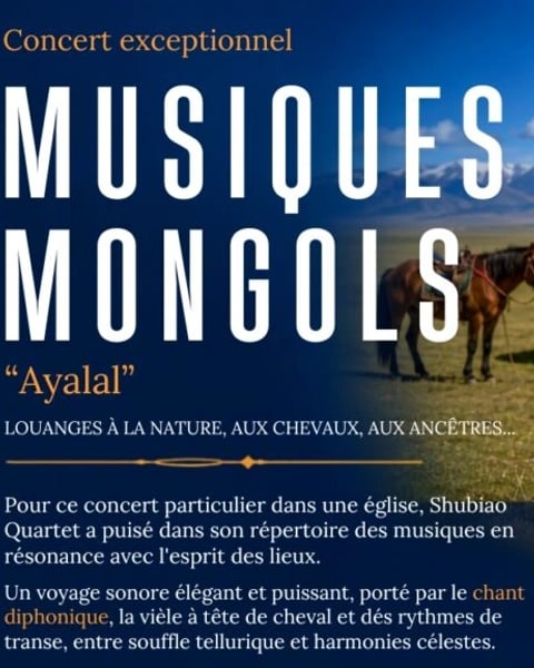Ayalal, musiques mongoles du Shubiao Quartet