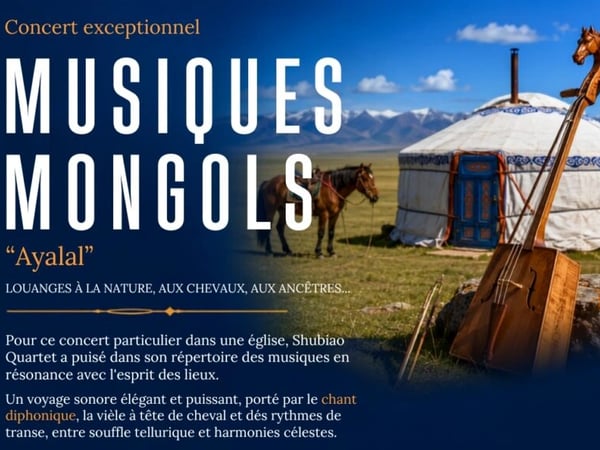 Ayalal, musiques mongoles du Shubiao Quartet
